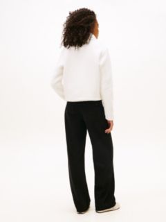 Teddy Fleece Zip-Thru Jacket — White 4