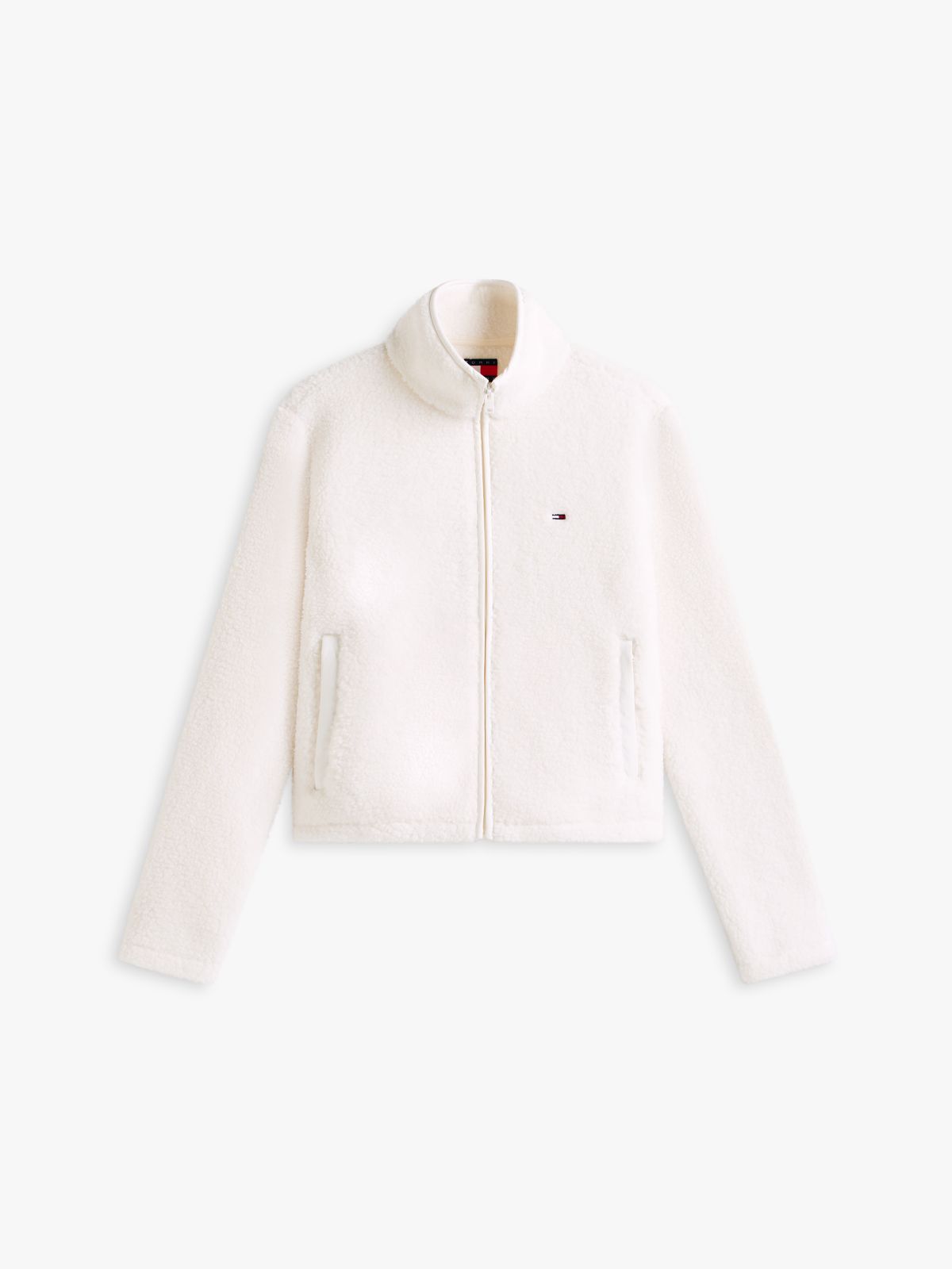 Teddy Fleece Zip-Thru Jacket — White