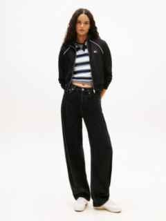 Tommy Badge Interlock Knit Track Jacket — Black 3
