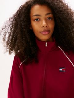 Tommy Badge Interlock Knit Track Jacket — Red 2