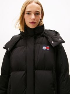 Water Repellent Longline Alaska Puffer Coat — Black 2