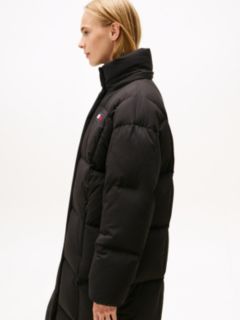 Water Repellent Longline Alaska Puffer Coat — Black 3