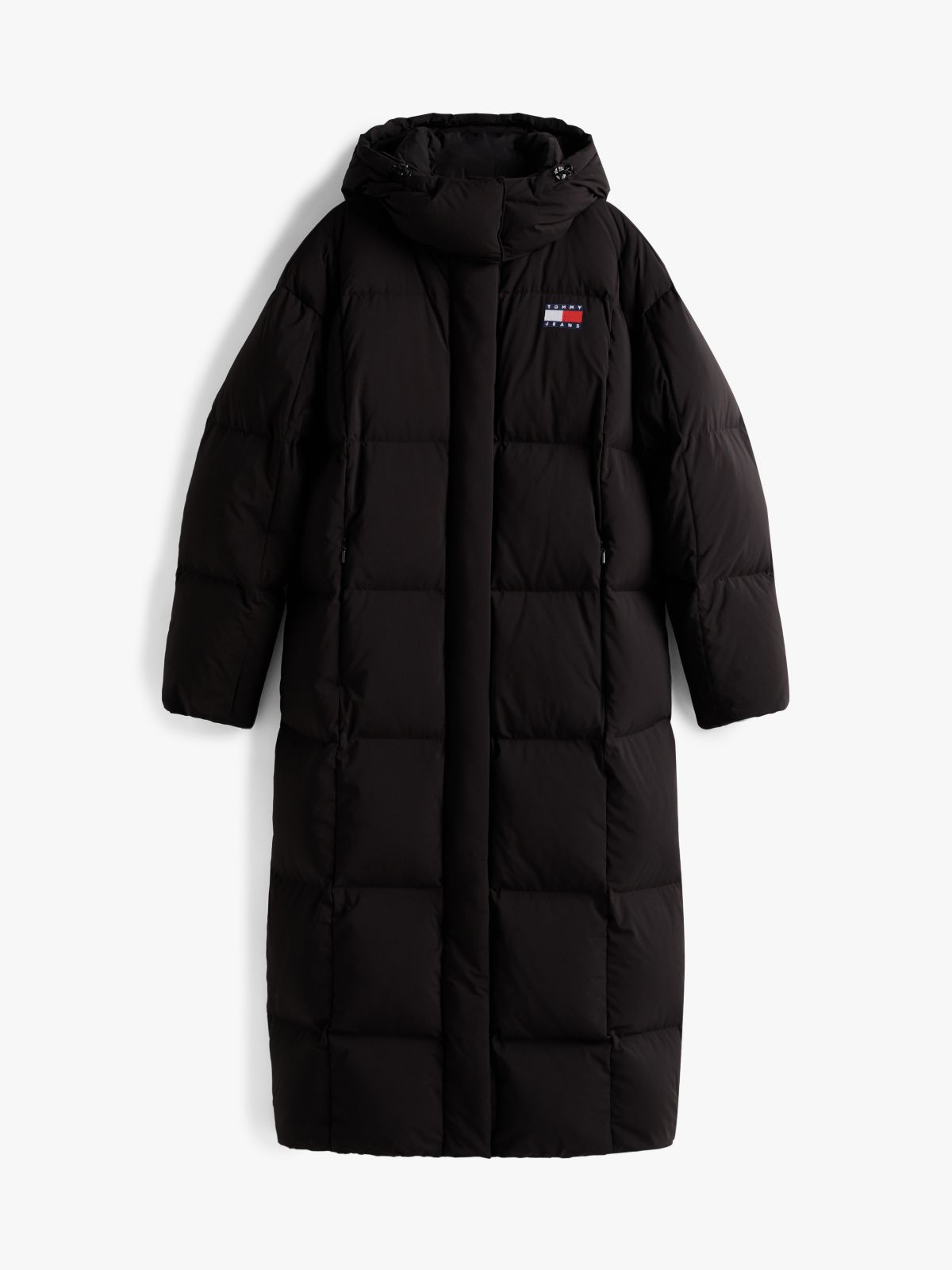 Water Repellent Longline Alaska Puffer Coat — Black