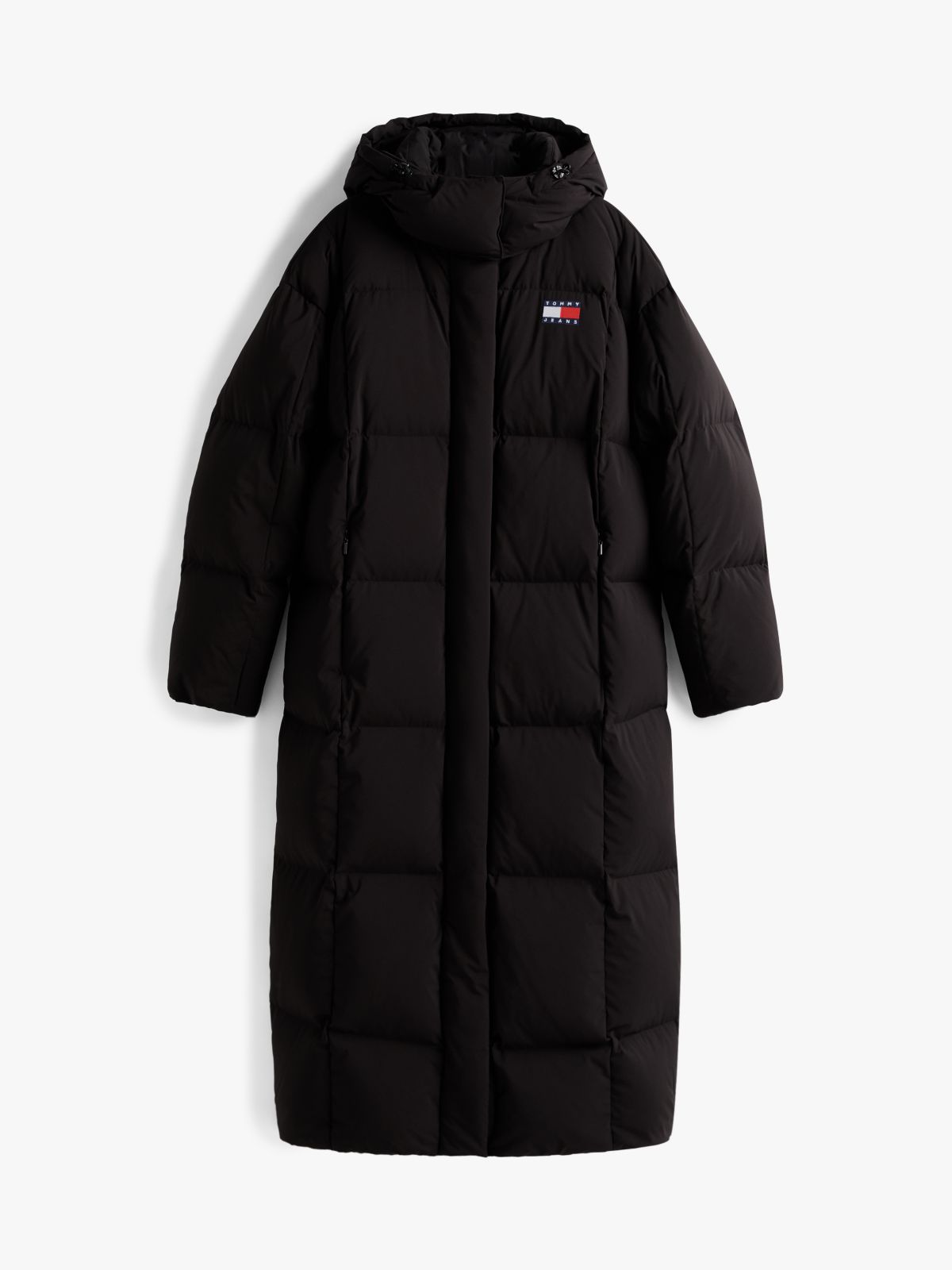 Water Repellent Longline Alaska Puffer Coat — Black