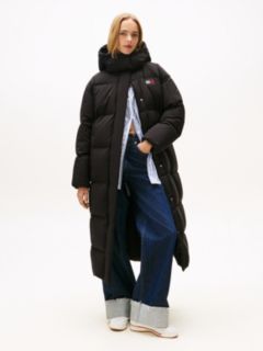 Water Repellent Longline Alaska Puffer Coat — Black 1