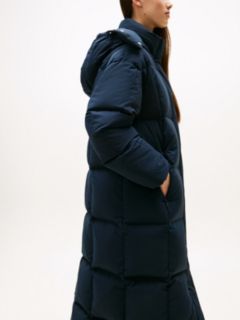 Water Repellent Longline Alaska Puffer Coat — Blue 3