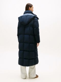 Water Repellent Longline Alaska Puffer Coat — Blue 5