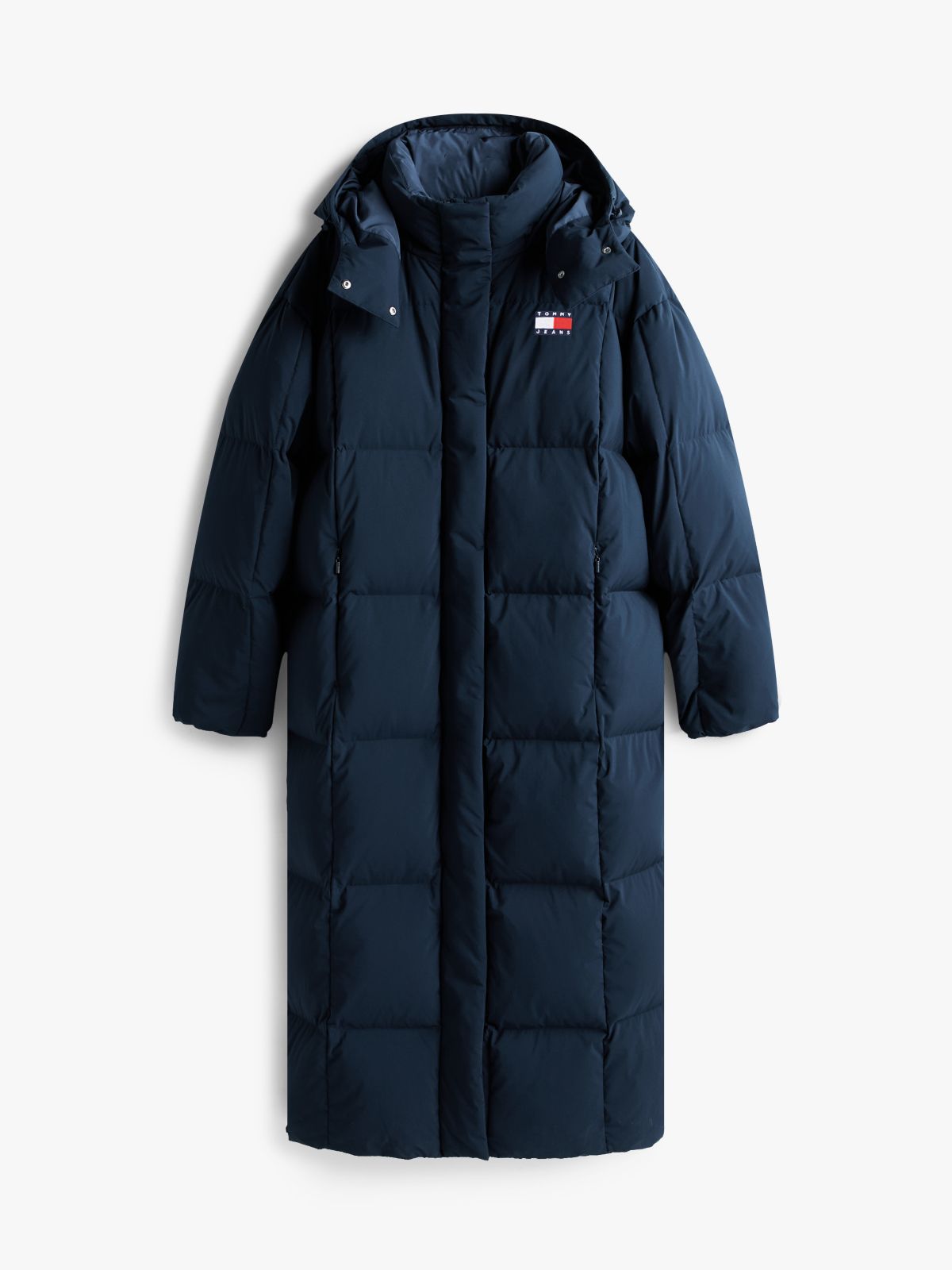 Water Repellent Longline Alaska Puffer Coat — Blue