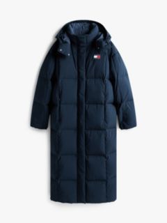 Water Repellent Longline Alaska Puffer Coat — Blue 6