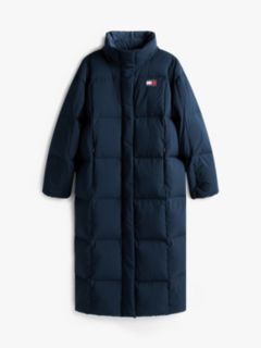 Water Repellent Longline Alaska Puffer Coat — Blue 7