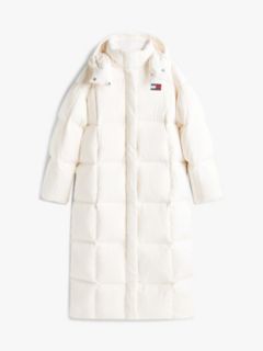 Water Repellent Longline Alaska Puffer Coat — White 5
