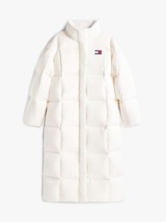 Water Repellent Longline Alaska Puffer Coat — White 6