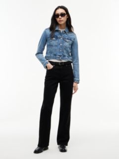 Kira Mid Rise Straight Black Jeans — Black 2