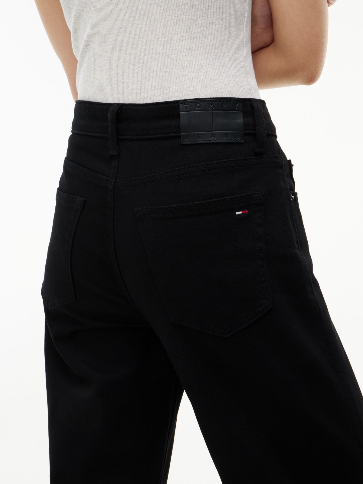 Kira Mid Rise Straight Black Jeans — Black