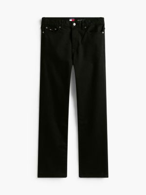 zwart kira zwarte medium rise straight jeans voor dames - tommy jeans