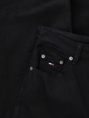 zwart kira zwarte medium rise straight jeans voor dames - tommy jeans