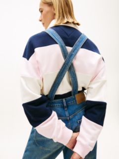 Mia Relaxed Faded Denim Dungarees — Blue 3
