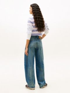 Ella High Rise Barrel Jeans — Blue 4