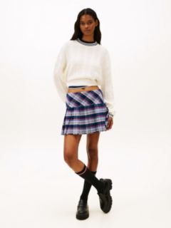 Flag Cable Knit Relaxed Jumper — White 3