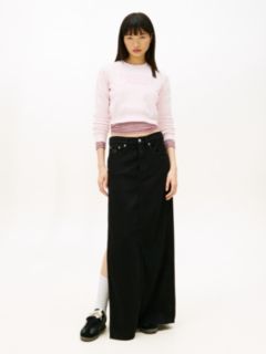 Stitch Logo Chenille Slim Cropped Jumper — Pink 3