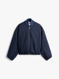 Back Logo Embroidery Bomber Jacket — Blue 6
