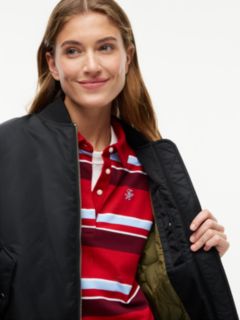 Shiny Twill Bomber Jacket — Black 3