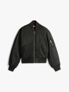 Shiny Twill Bomber Jacket — Black 6