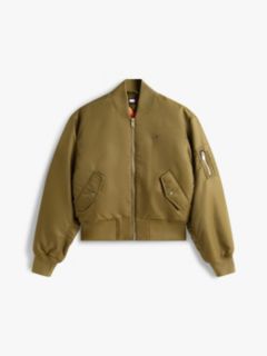 Shiny Twill Bomber Jacket — Green 5
