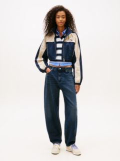 Tommy Badge Colour-Blocked Piping Crinkle Jacket — Blue 3