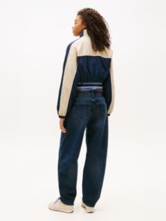 Tommy Badge Colour-Blocked Piping Crinkle Jacket — Blue 4
