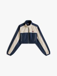 Tommy Badge Colour-Blocked Piping Crinkle Jacket — Blue 5