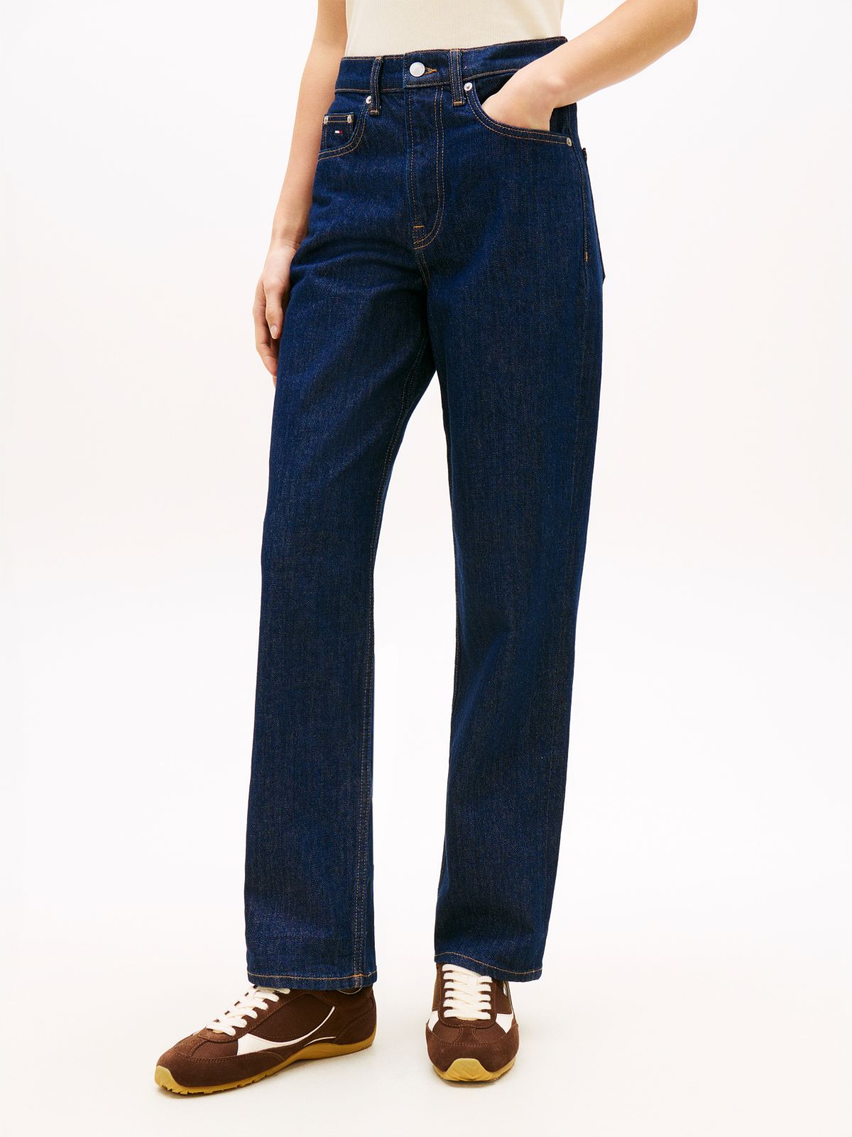 Layla High Rise Straight Jeans — Blue
