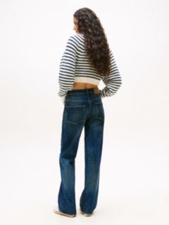 Mia Mid Rise Relaxed Straight Jeans — Blue 4