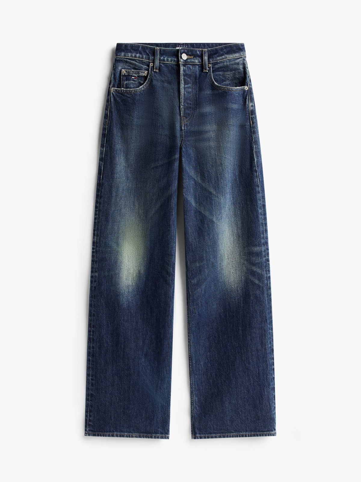 Mia Mid Rise Relaxed Straight Jeans — Blue