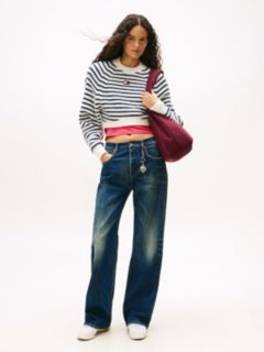 Mia Mid Rise Relaxed Straight Jeans — Blue 1