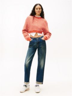 Mid Rise Slim Straight Jeans — Blue 1