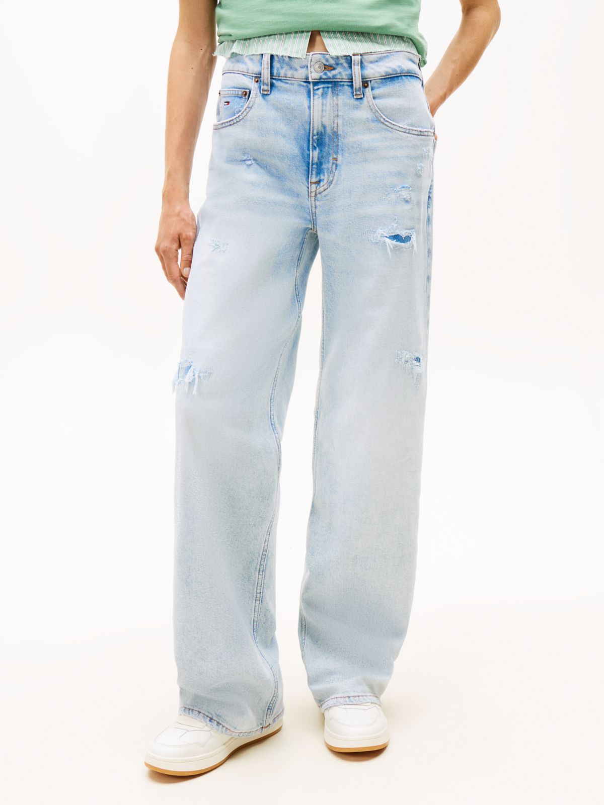 Mia Coolmax Mid Rise Relaxed Jeans — Blue