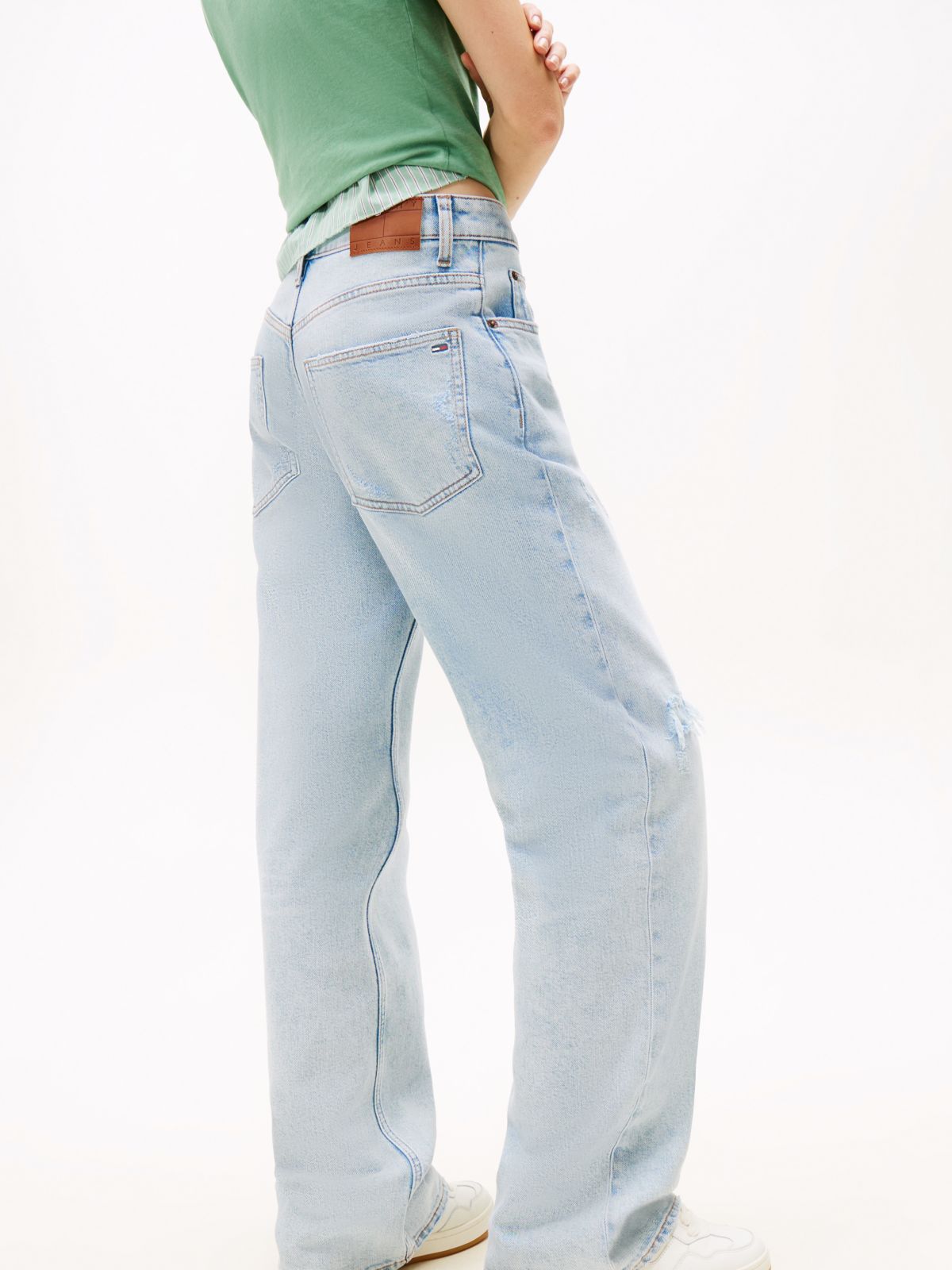 Mia Coolmax Mid Rise Relaxed Jeans — Blue