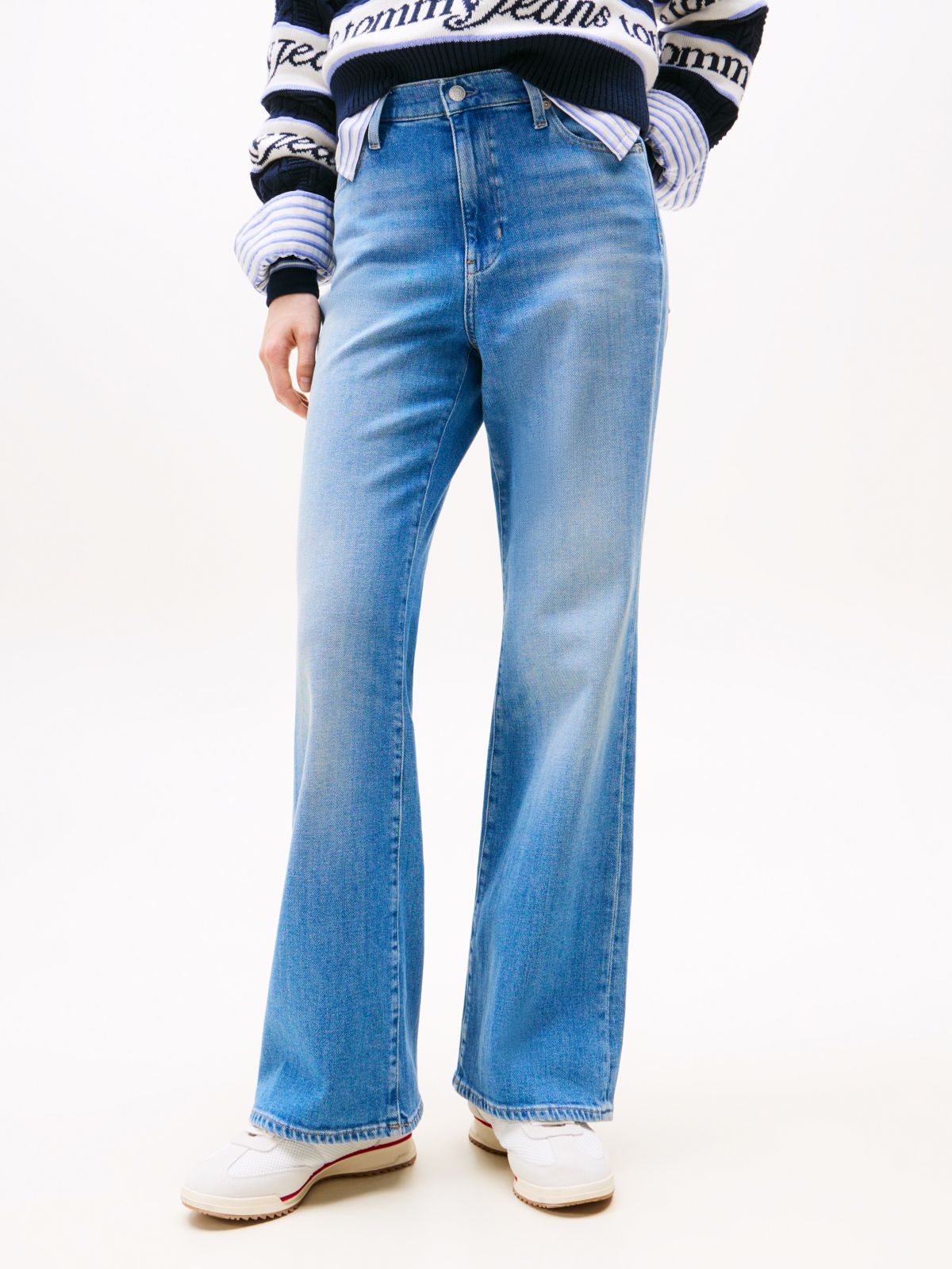 High Rise Flared Leg Jeans — Blue
