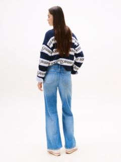 High Rise Flared Leg Jeans — Blue 4