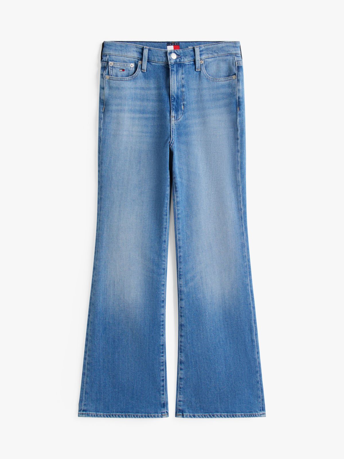 High Rise Flared Leg Jeans — Blue