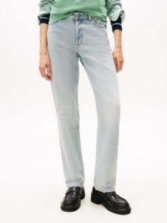 Mid Rise Slim Straight Leg Jeans — Blue 2