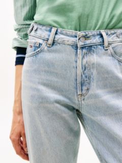 Mid Rise Slim Straight Leg Jeans — Blue 3