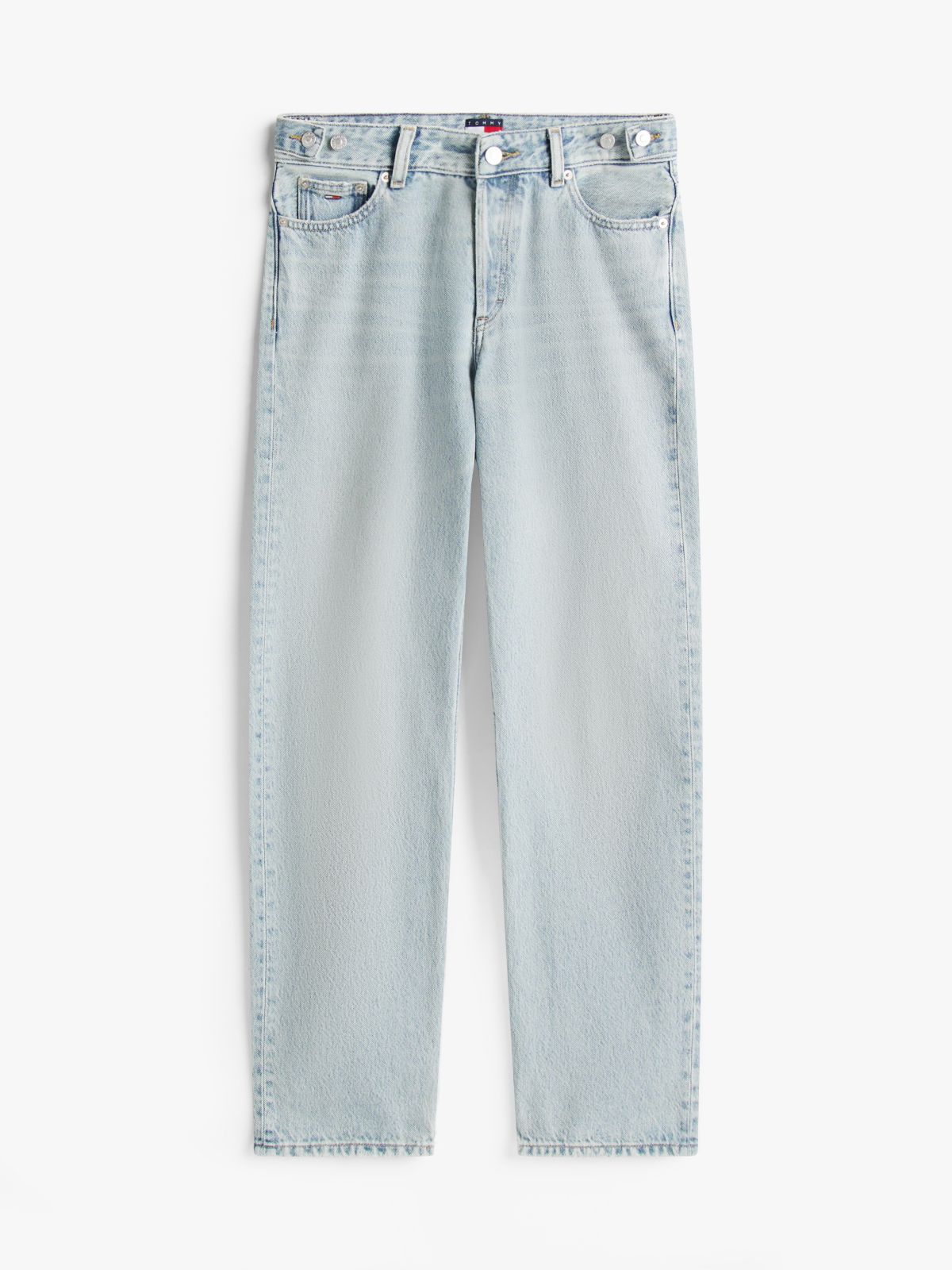 Mid Rise Slim Straight Leg Jeans — Blue