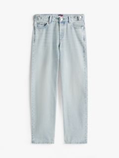 Mid Rise Slim Straight Leg Jeans — Blue 5