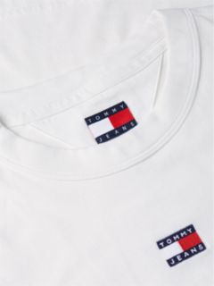 Tommy Badge Boxy Crew Neck T-Shirt — White 7