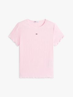 Smock Slim Seersucker T-Shirt — Pink 5