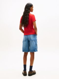 Smock Slim Seersucker T-Shirt — Red 4