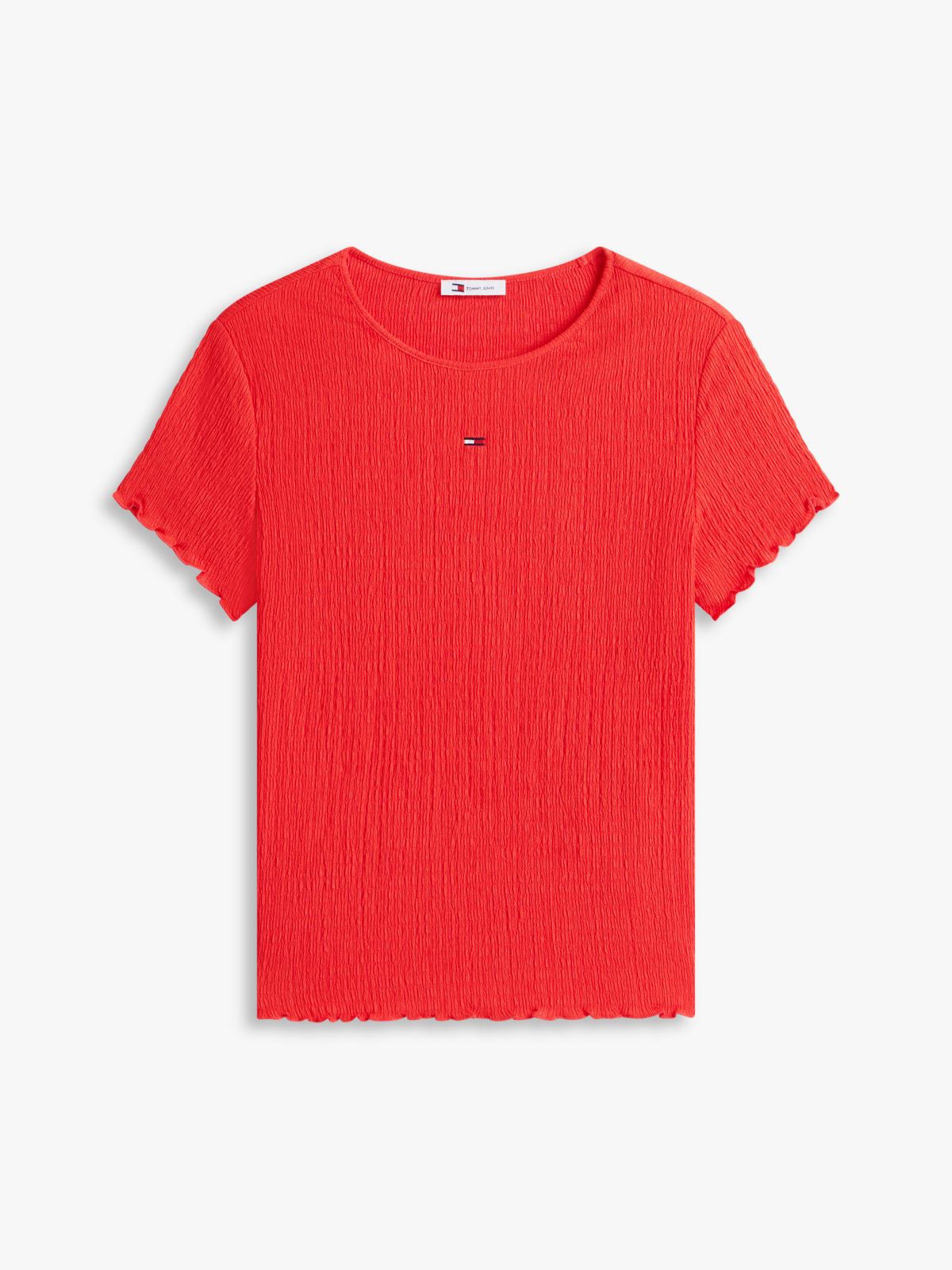 Smock Slim Seersucker T-Shirt — Red