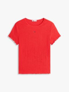 Smock Slim Seersucker T-Shirt — Red 5